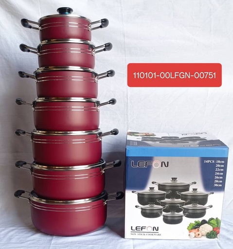 [LF-751] lefon cookware 14pcs